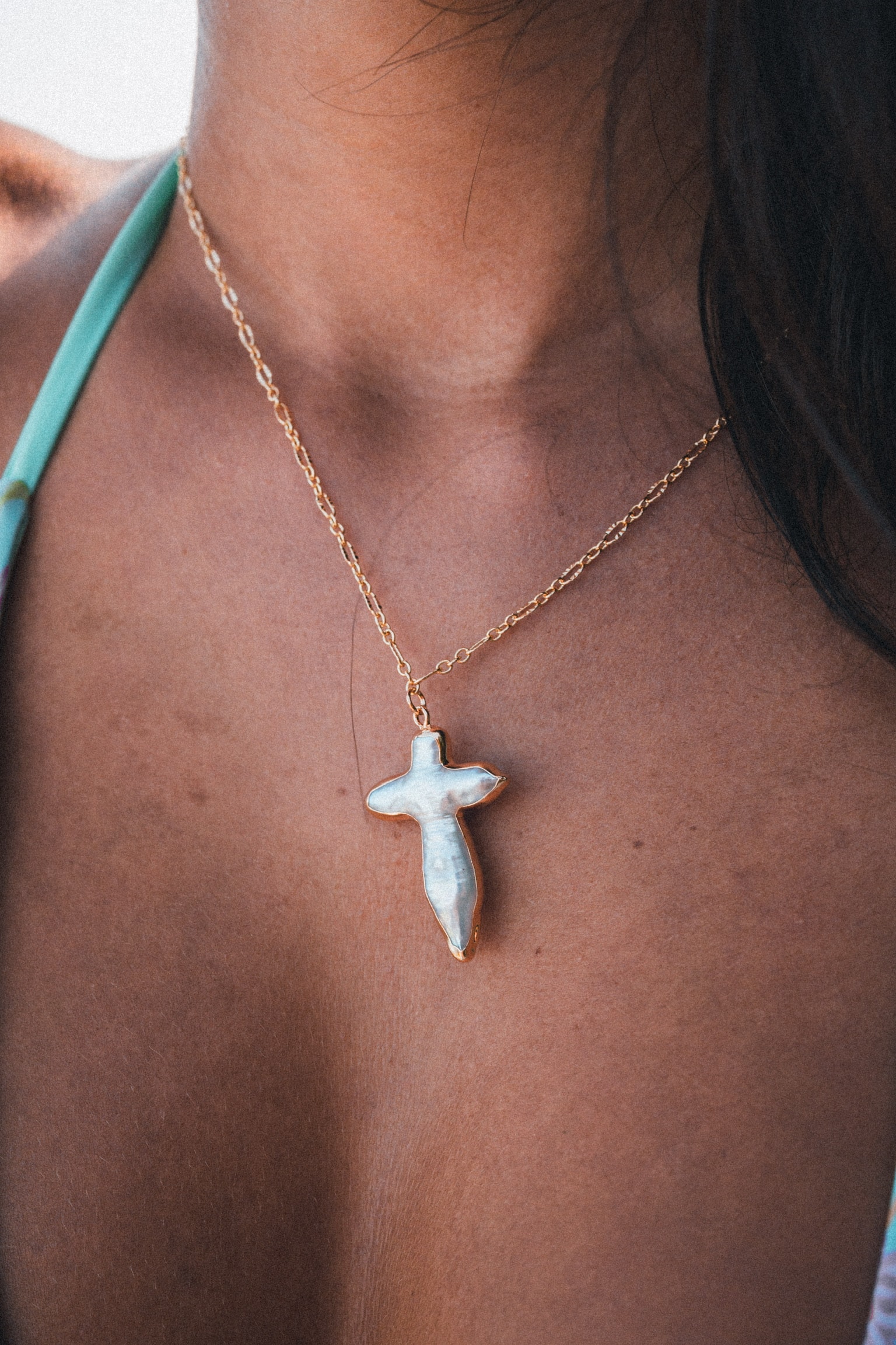 The Pearl Cross Necklace